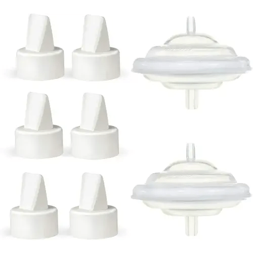 Replacement Duckbill Valves and Backflow Protector for Spectra, Compatible Pump Parts Spectra S1 S2 9 Plus by PumpMom (Not Original Accessories), White