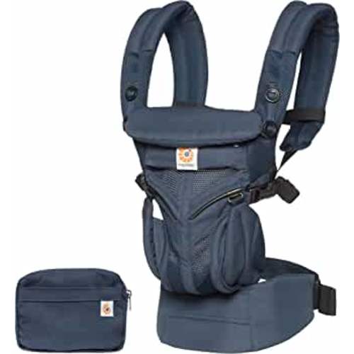 Ergobaby Omni 360 All-Position Baby Carrier for Newborn to Toddler with Lumbar Support & Cool Air Mesh (7-45 Lb), Midnight Blue