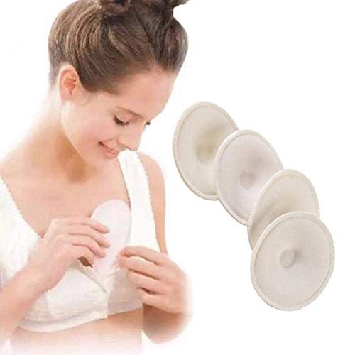 Anti-Galactorrhea Pad,4 PACK Washable Nursing Pads For Breastfeeding Starter Pack,Reusable Breast Pads, Cotton Nursing Bra Pad and Reused Washable Inner Pad for Pregnant women(AIR SHIP 12 DAYS)