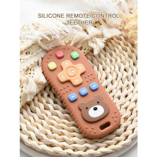 Baby Remote Controller Teether Toy, Silicone Chew Toy For Teething And Drooling, Soothing And Calming Your Baby