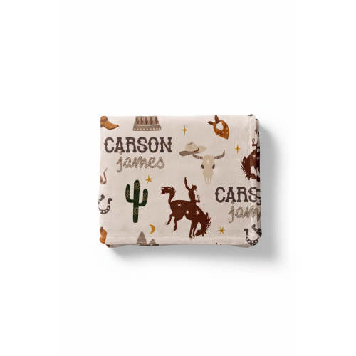 Giddy Up Personalized Kids Blanket