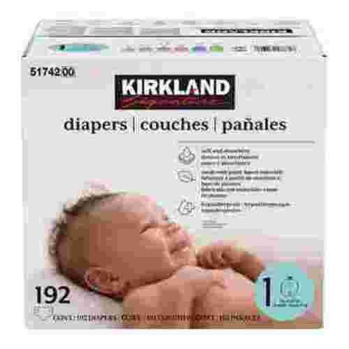 Kirkland Signature Diapers Size 1 (Up to 14 Pounds) 192 Count W/ Exclusive Health and Outdoors Wipes
