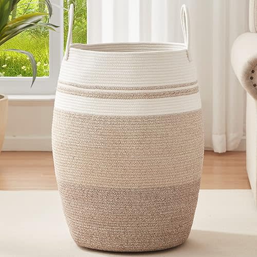 Laundry Hamper Woven Rope (Gradient Yellow)