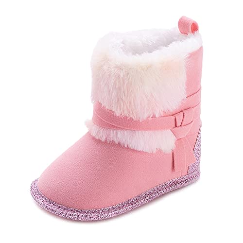 Enteer Infant Snow Boots Premium Soft Sole Anti-Slip Warm Winter Prewalker Toddler Boots