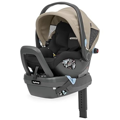 Peg Perego Primo Viaggio Nido - Rear Facing Infant Car Seat - Includes Base with Load Leg & Anti-Rebound Bar - for Babies 4 to 30 lbs - Made in Italy - Vanilla Blend