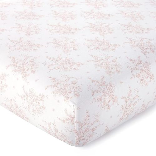Levtex Baby Heritage Crib Fitted Sheet Floral 100% Cotton — buybuy BABY in Blush