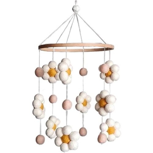 Baby Crib Mobile Crib Hanging Toy, Boho, Stroller Hanging Toy, Wind Chime Photography Props for Stroller, Nursery, Style A