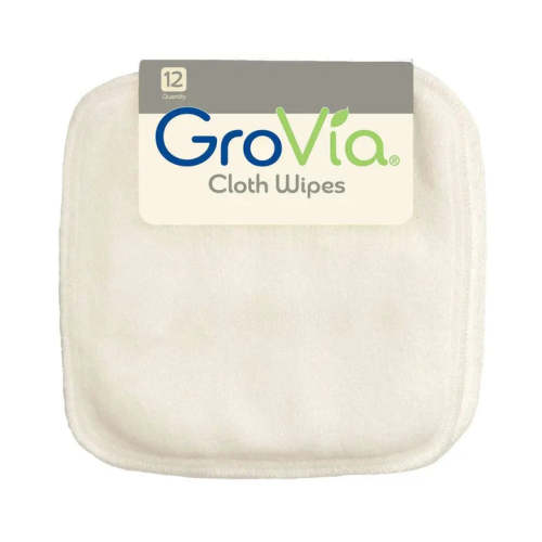 GroVia Cloth Wipes - White :: 12pk