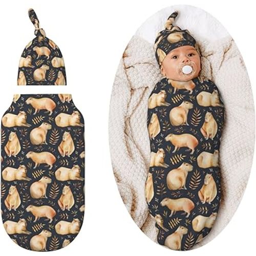 Capybaras Swaddle Blankets Newborn Receiving Blanket Baby Swaddle Wrap Soft Sleeping Sack for Baby Girls Boys