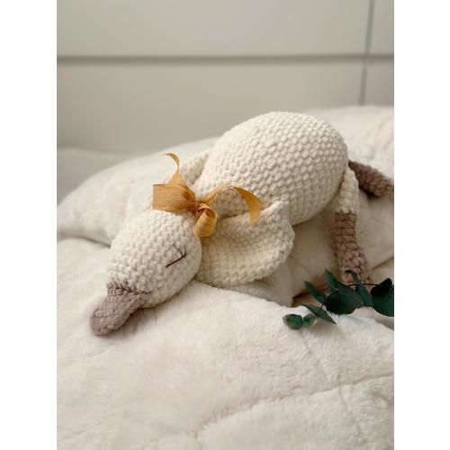 Cuddly Goose Baby Soft Toy, Baby Soft Lovey, Personalized Goose DouDou Toy,Newborn Sleep Companion, Baby Shower Gift, Baby Goose Lovey Gift