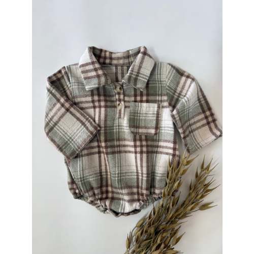 Louie Flannel Romper