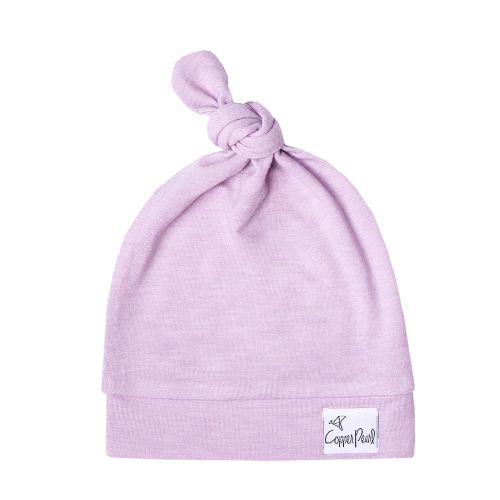 Copper Pearl Baby Beanie Hat Top Knot Stretchy Soft Lily