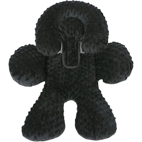 Pro Goleem Infant Car Seat Insert, Babybody Support for Toddler, Soft Minky Preemie Car Seat Insert, 2-in-1 Reversible, Perfect for Carseats, Strollers, Swings, Black