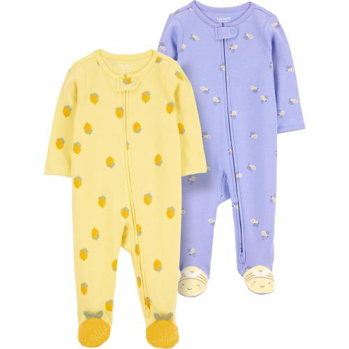 Carter's Child of Mine Baby Girl Sleep 'n Play, 2-Pack, Sizes Preemie-6/9 Months