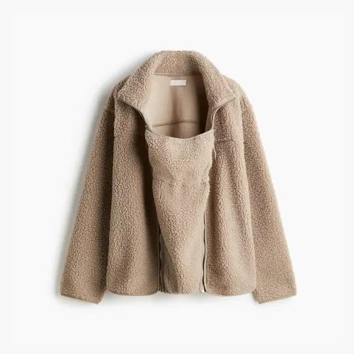Pwest MAMA Women Before & After Babywearing Fleece Jacket -Maillard
