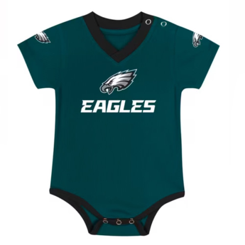 Philadelphia Philadelphia Eagles TEAL Baby Team Captain One Piece - 133433182