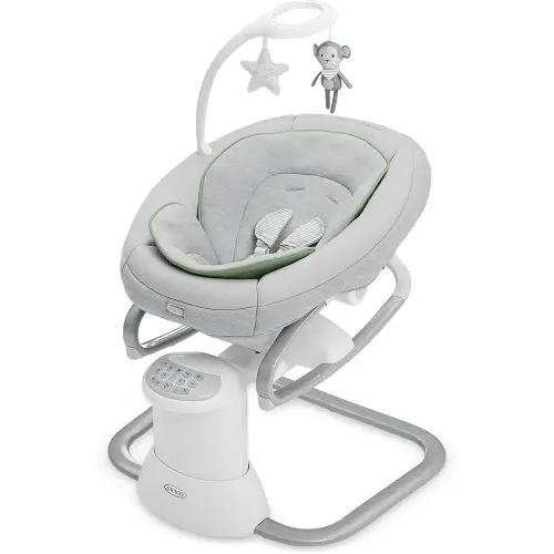 Graco Soothe My Way with Removable Rocker, Madden - Versatile Baby Swing & Portable Rocker