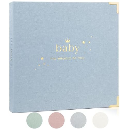 Baby Book Boy Keepsake - Baby Memory Book Boy Photo Album - Baby Books Gift for Baby Shower - Gender Reveal Gifts Boy for Expecting Mom - Newborn Keepsake Shower Gifts for First Time New Mom Parents