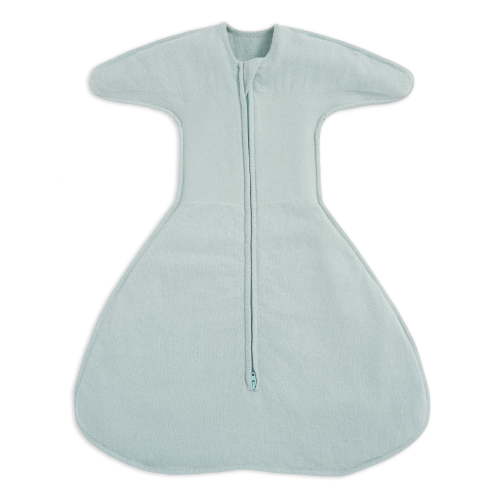 HALO SleepSack SwaddleStretch, Arms Up or Extended Arms, Newborn Baby Swaddle, 0 – 3 months, 0.5 TOG, Calm Sage