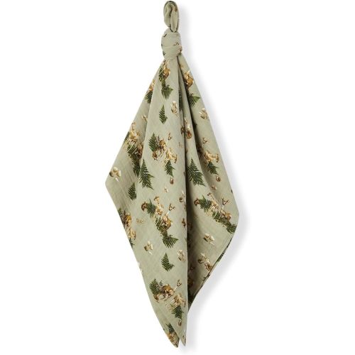 Milkbarn Baby Swaddle Blanket - Soft & Gentle 100% GOTS-Certified Organic Cotton - Nursery Swaddling Blankets for Boys and Girls, Forest Party