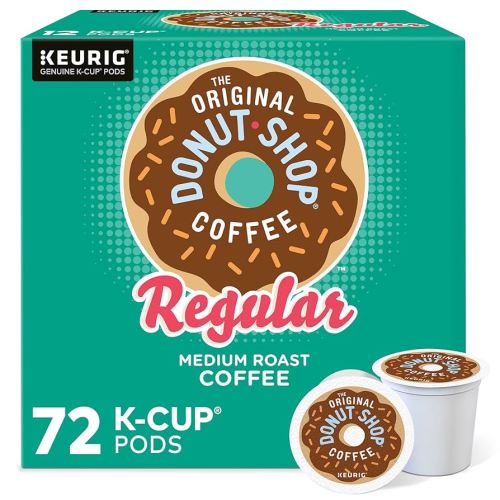 The Original Donut Shop Regular Keurig Single-Serve K-Cup Pods, Medium Roast Coffee, 72 Count