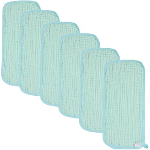 Baby Burp Cloths Muslin Washcloths 6Pack - Muslin Burp Cloths Large 20''x10'' Extra Soft Absorbent Baby Burp Rags for Newborn 100% Cotton for Boys Girls Gift 6 Layers Machine Washable