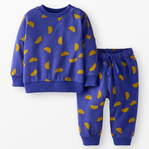 Baby Oversized French Terry Sweatshirt & Sweatpants Set