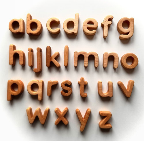 29 pcs Oiled Rounded Lowercase wooden letters for kids, wooden magnetic letters, alphabet magnets, letter magnets, wooden english alphabet