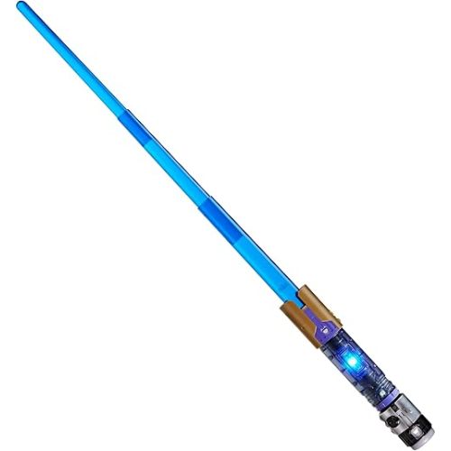 STAR WARS Lightsaber Forge Kyber Core Jedi Master Sol, Officially Licensed Blue Customizable Electronic Lightsaber, Toys for 4 Year Old Boys and Girls & Up