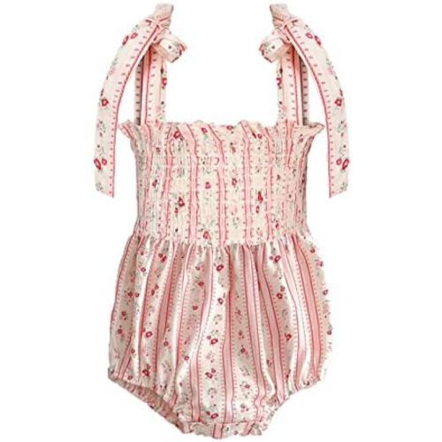 Colorful Childhood Baby Girls Summer Dress Toddler Strap Smocked Floral Boho Beach Dress Rompers Sisters Matching Outfits