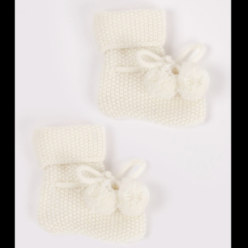 Baby Booties, White - Trotters London