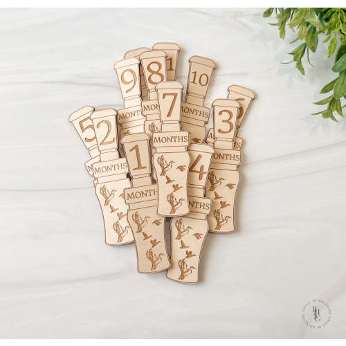 Duck Call Monthly Milestones Markers For Baby Photos + Matching Namepl – By His Saving Grace