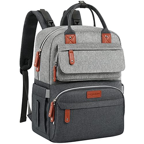 Diaper Bag Backpack, Baby Bag for Boys Girls, Large Diaper Backpack Travel Diaper Bags with Insulated Pockets Baby Registry Search Shower Gifts Newborn Essentials for Mom Dad, Waterproof Grey
