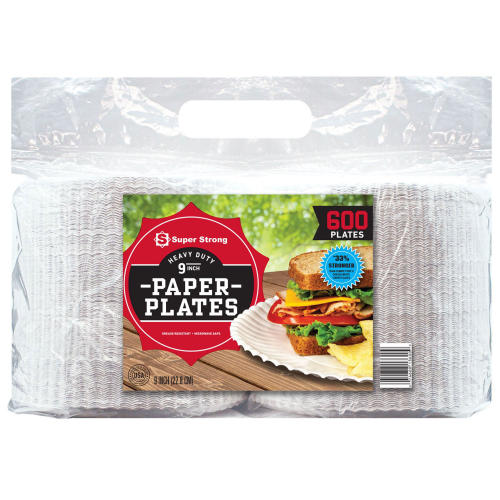 Super Strong Heavy-Duty Paper Plates, 9", 600 ct. - Sam's Club