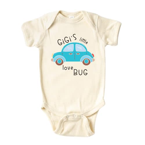 Gigi_s Little Love Bug Baby Onesie® Cute Grandma_s Baby Clothes for Baby Announcement Gift 67(Long Sleeve Natural, 0-3m)