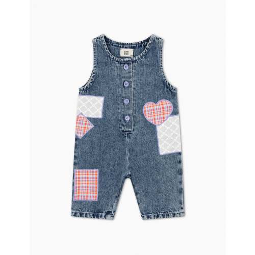 Charlie Overalls in Patchwork (12 months)