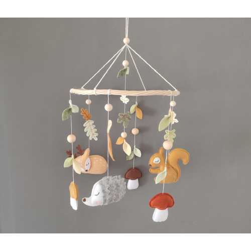 Forest theme baby mobile