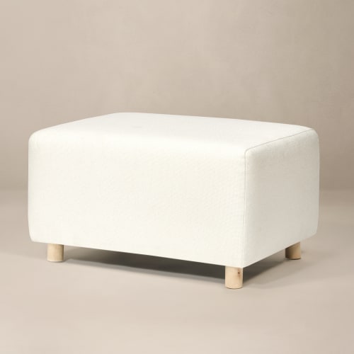 Ollie: Chair and Half Stationary Rectangle Ottoman with Wood Legs | Oilo™ Studio