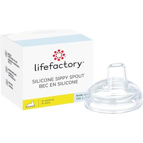 Lifefactory Wide Neck Soft Sippy Spout (9+ Months), 1-Pack,Clear,LG8556