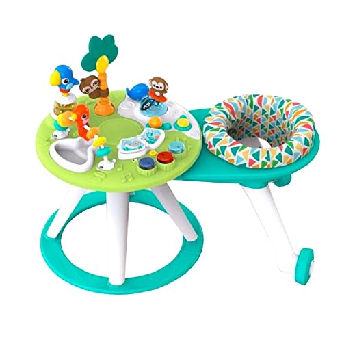 Bright Starts Around We Go 2-in-1 Walk-Around Baby Activity Center & Table, Tropic Cool, Ages 6 Months+