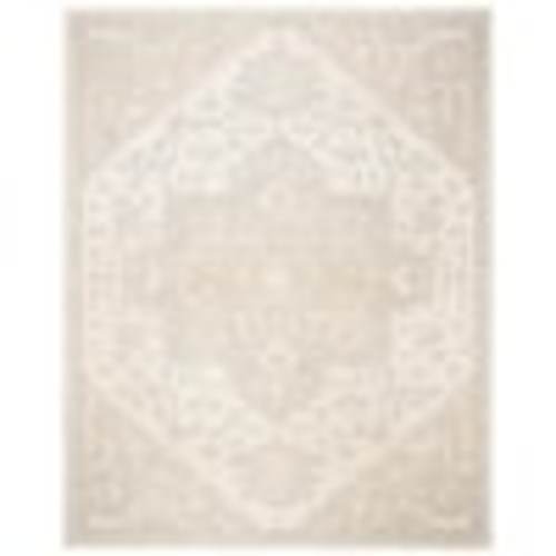 SAFAVIEH Micro-Loop Ivory/Beige 8 ft. x 10 ft. Border Area Rug MLP503B-8