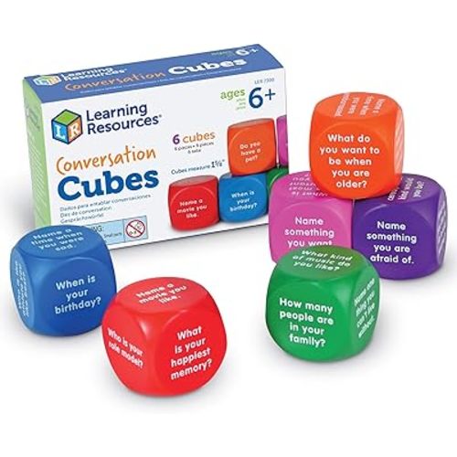 Learning Resources LER7300 Conversation Cubes, Social Dice, Autism Therapy, Ice Breaker Cubes, Ages 6+