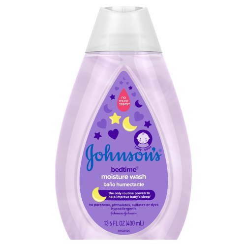 Johnson's Bedtime Tear-Free Moisture Bath Body Wash for Baby and Toddler with Soothing Aromas, 13.6 oz