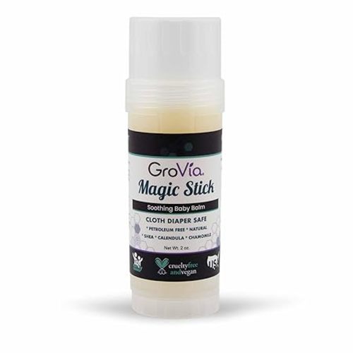 GroVia All Natural Magic Stick Baby Diaper Balm for Baby Diapering (2 oz) - Original