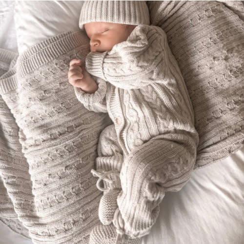 Luna + Luca Classic Cable Knit Jumpsuit - Natural