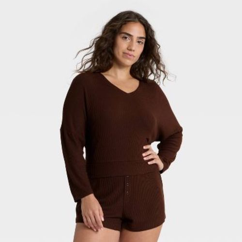 Women's Cozy Ribbed Pullover - Auden™ Brown S