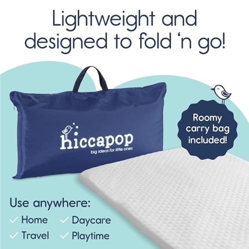 hiccapop Pack and Play Mattress Pad (38"x26"x1.5"), Playard Pad, Portable Crib Mattress, 1.5" Thick