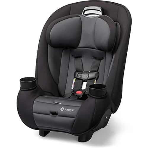 Safety 1st Ellaris 3-in-1 Convertible Car Seat, Slim Fit Design, Rear & Forward-Facing, 5-Position Headrest, 3-Across Fit, Travel-Friendly with Machine-Washable Seat Pad, Smokey Haze