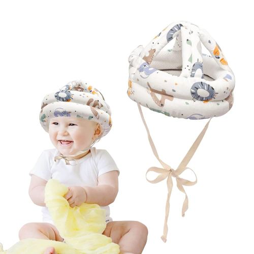 Baby Helmet Infant Adjustable, Toddler Walking Helmet, Baby Safety Helmet Toddler, Baby Helmets Covered for Age 1-2 Years (Animal)