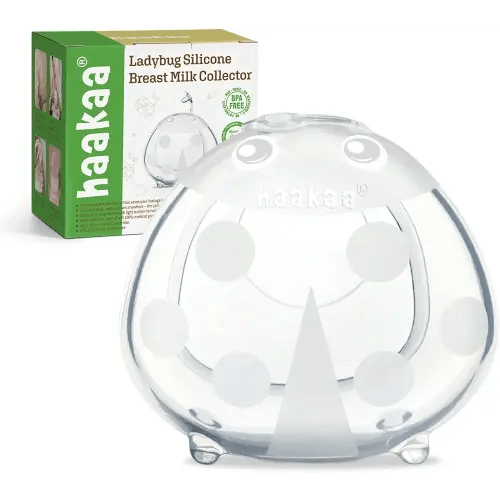 haakaa Ladybug Silicone Breast Milk Collector - Breast Shells Nursing Cup for Breastfeeding, Protect Sore Nipples, Extra-Soft and Reusable, 2.5oz/75ml, 1PC